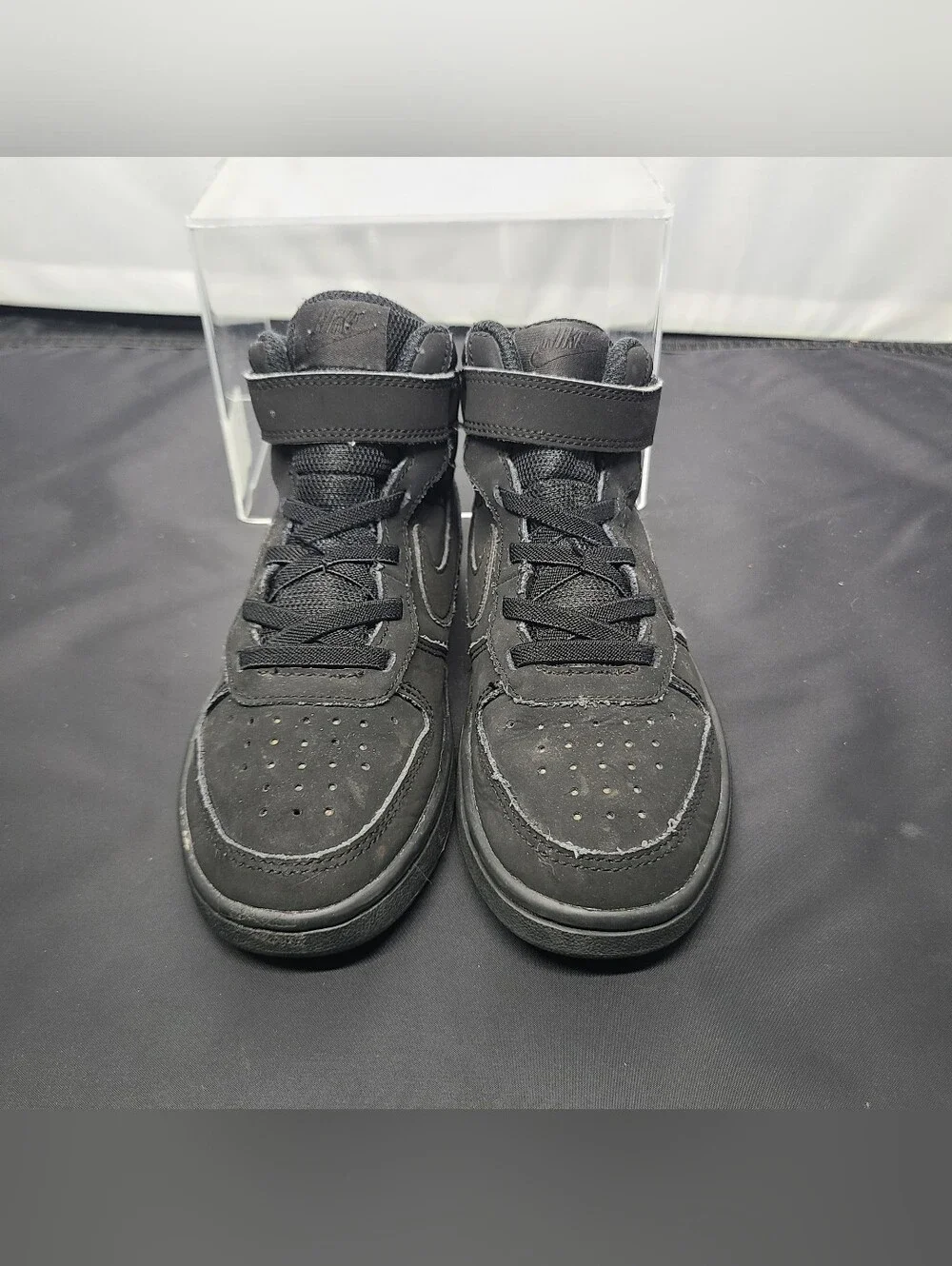 Nike Court Borough Mid 2 (ps) Black/black Cw5868-001 kids size 13C